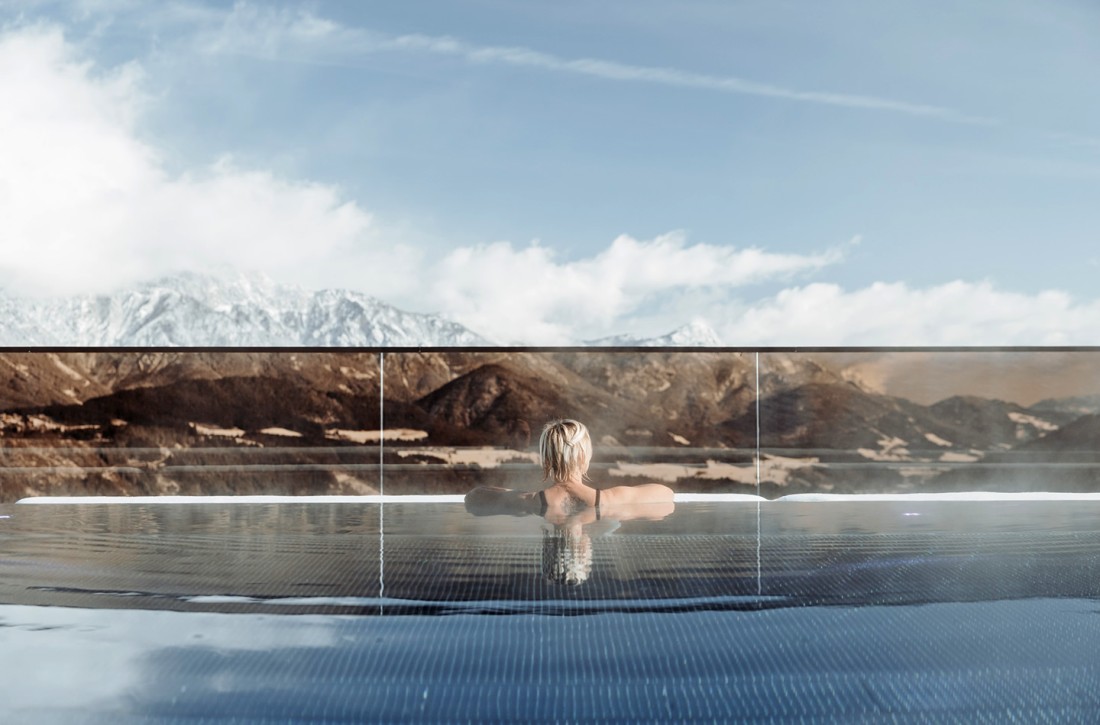 All year round heated infinity pool