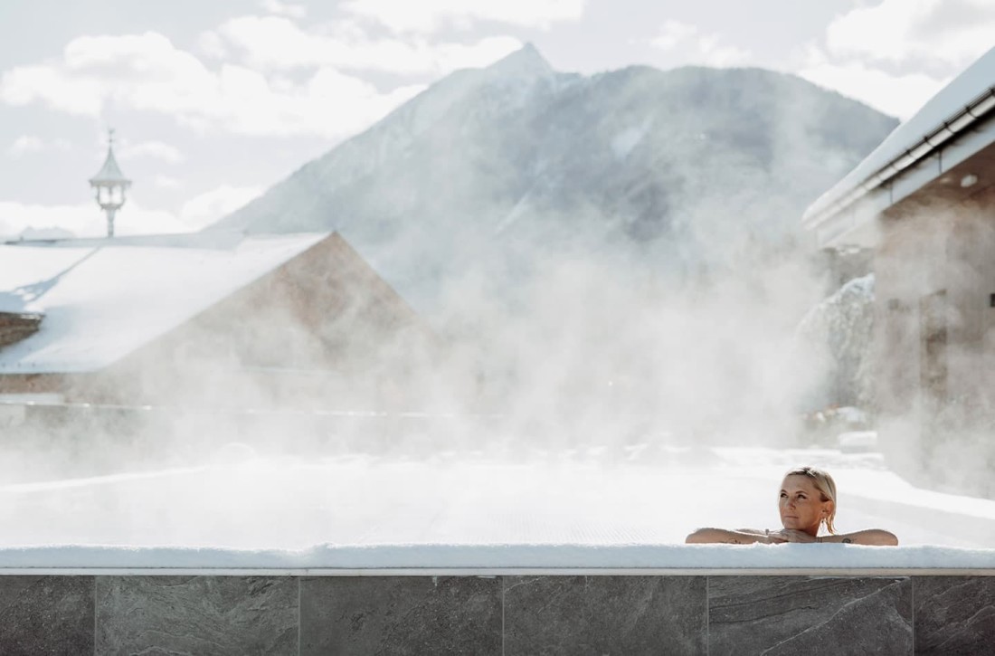 All year round heated infinity pool