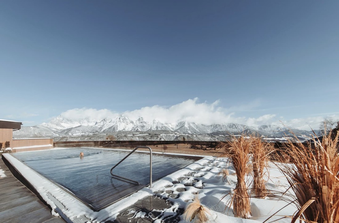All year round heated infinity pool