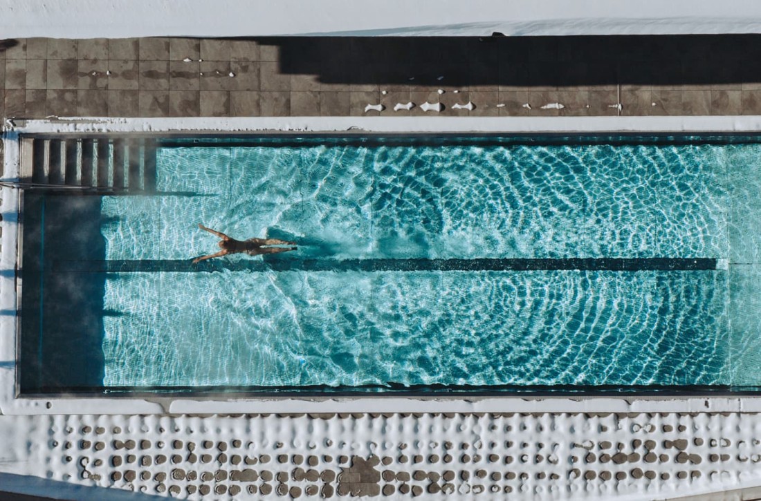 All year round heated infinity pool