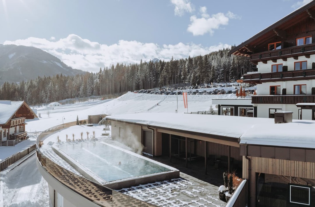All year round heated infinity pool