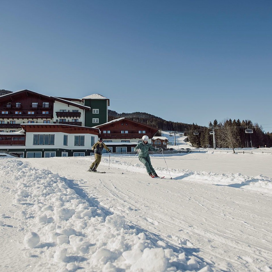 Hotel besides the slope
