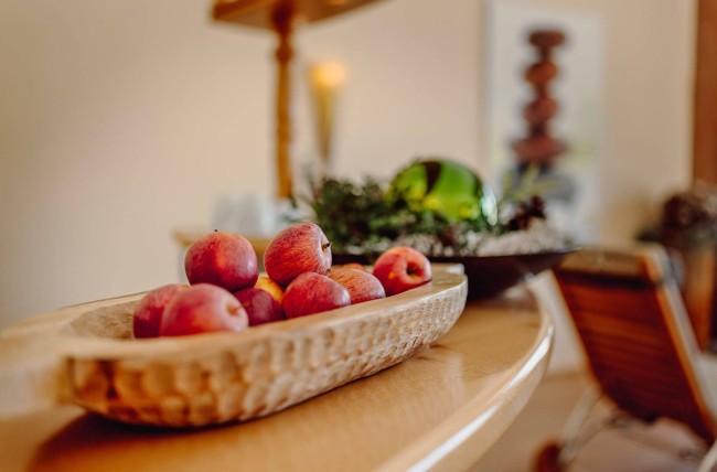 Frische Äpfel an der Teebar