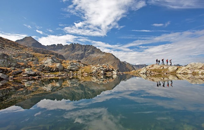 Klafferkessel mountains and lake