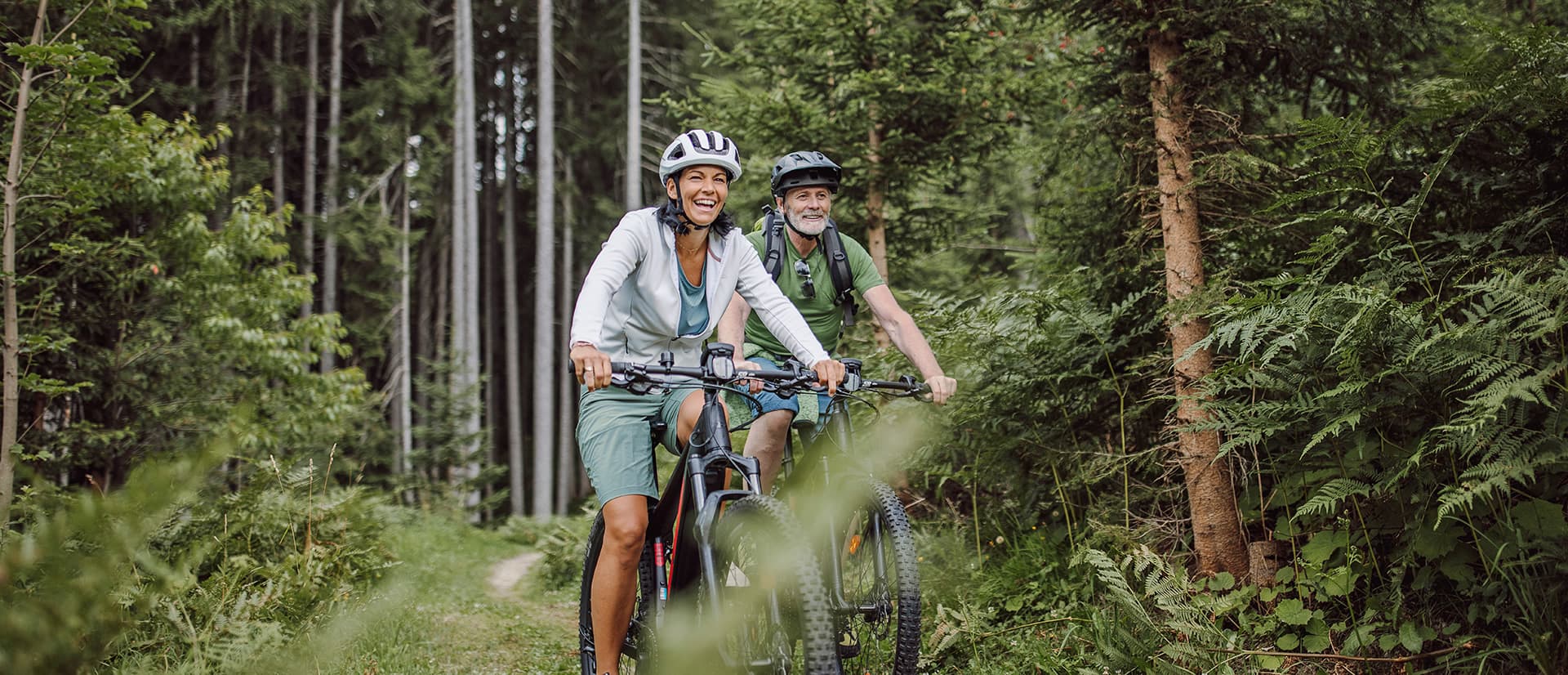 Gemeinsame Biketour mit Leih-E-Bikes vom Bikehotel Waldfrieden