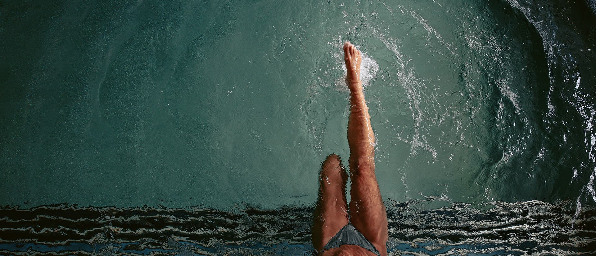 Relaxing in the indoor pool
