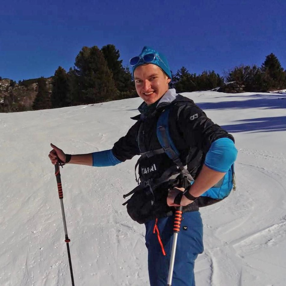 Andreas Stocker beim Skitouren gehen