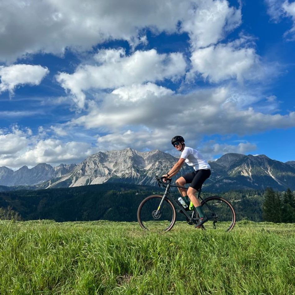 Tobias Stocker on his Gravel bike
