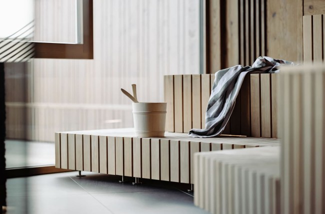 Panoramasauna mit Dachsteinblick