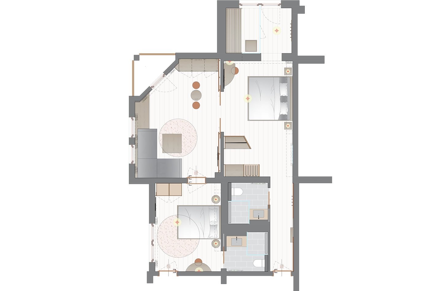 Room plan Turmsuite for up to 4 people