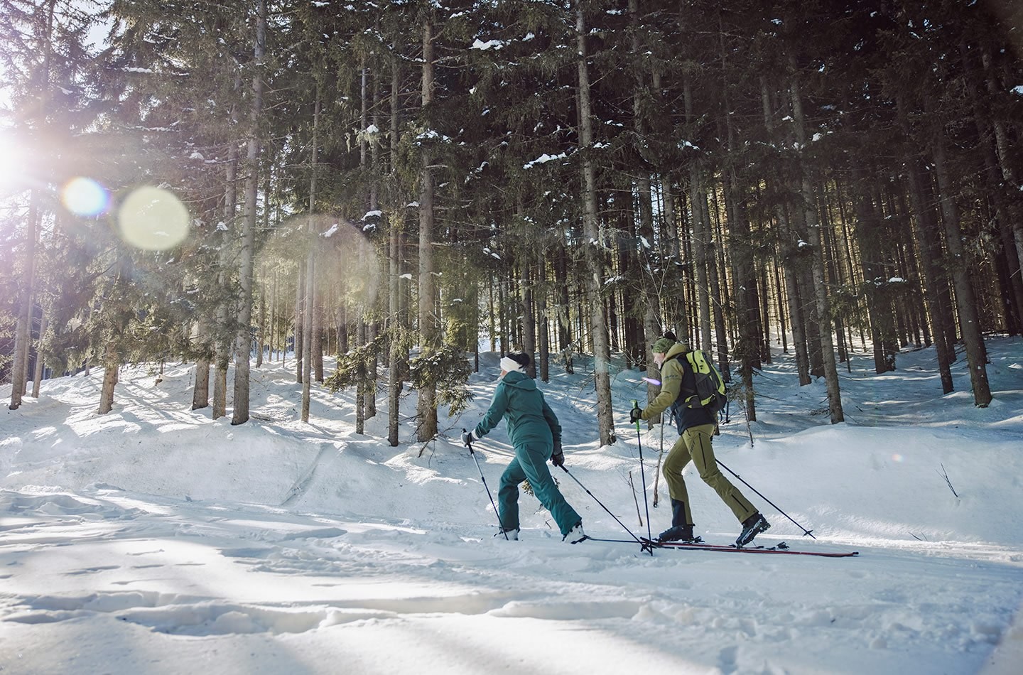 Skitouren gehen auf der Hochwurzen direkt vom Hotel Waldfrieden