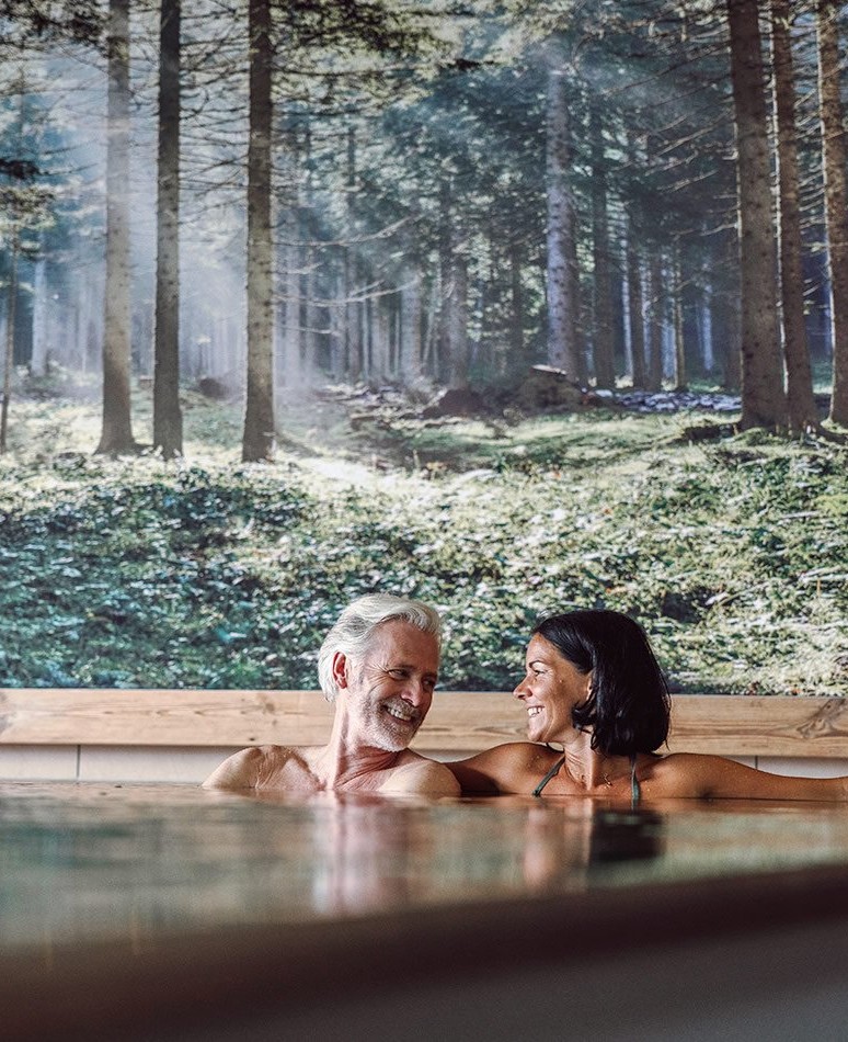 Swimming in the indoor pool